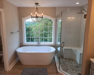 Master bathroom renovation completed by RR Contractor Services in Harford County MD