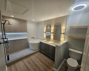 Luxury master Bathroom remodeling completed by RR Contractor Services in Harford County MD