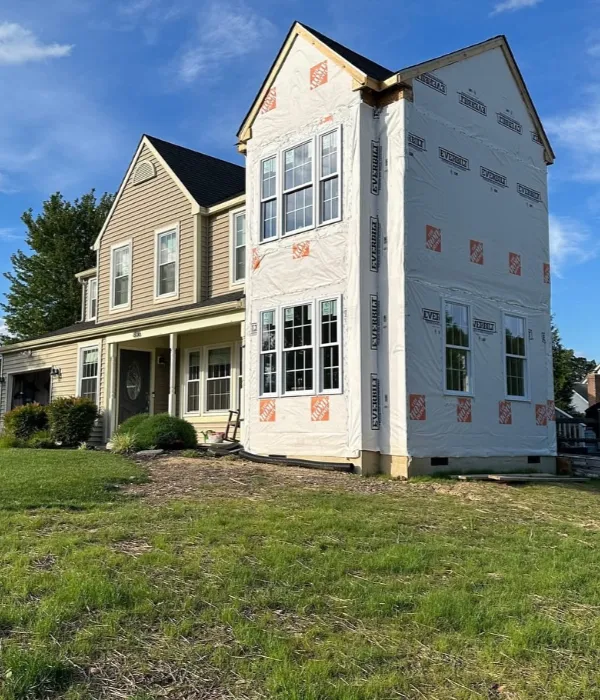 Two story home addition being built by RR Contractor Services in Harford County, MD.